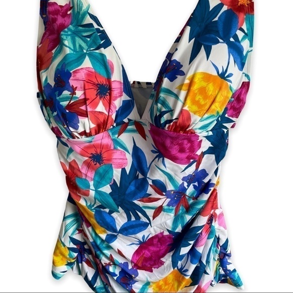 New! Bleu Rod‎ Beattie Floral Tankini Top - Picture 4 of 8